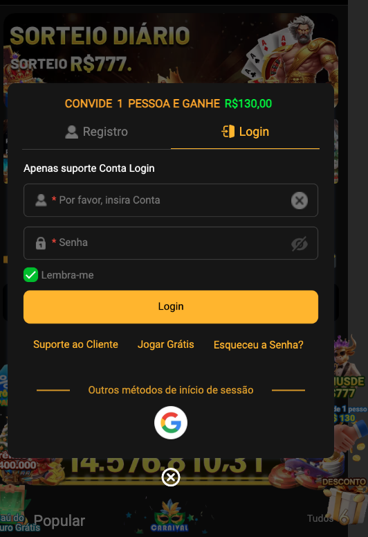 Aplicativo móvel BET011